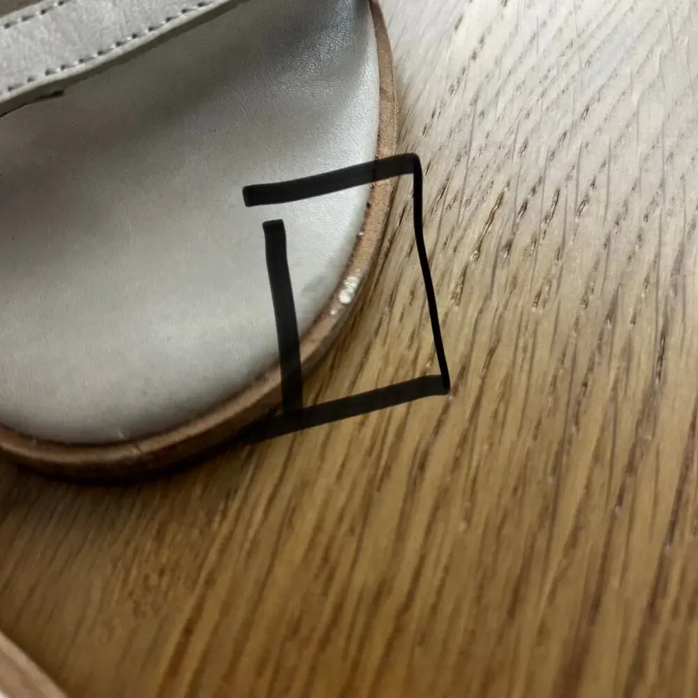 Eileen Fisher Cream leather strap flat sandal womens sz 7.5 normcore minimalist - Picture 4 of 7